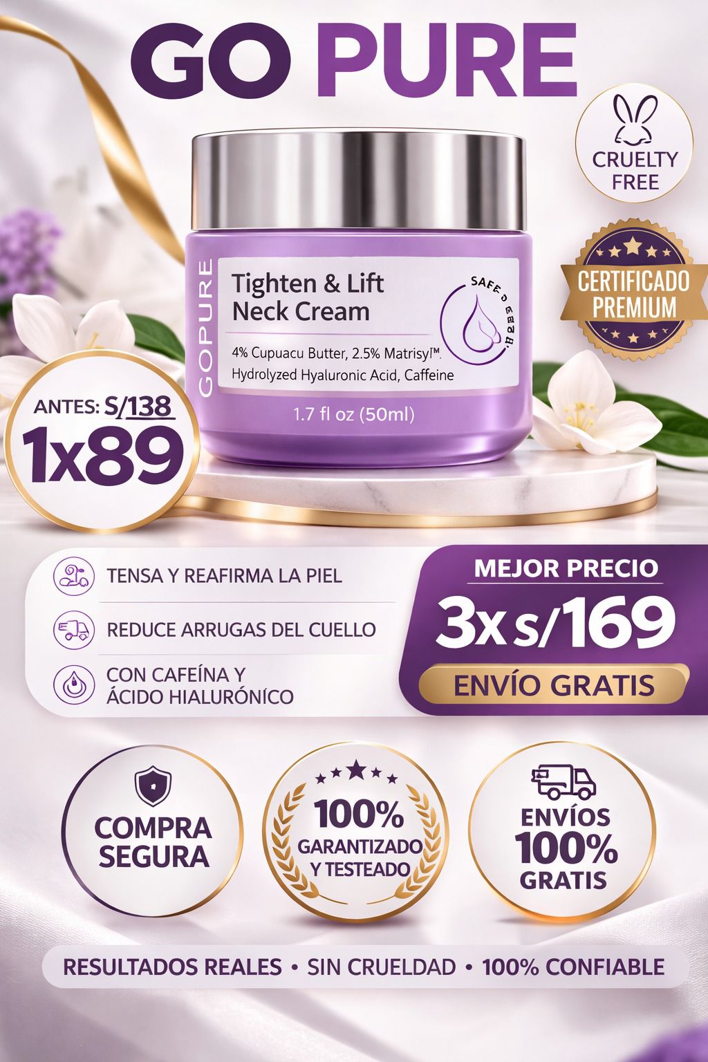 Gopure - crema para la papada y piel flacida
